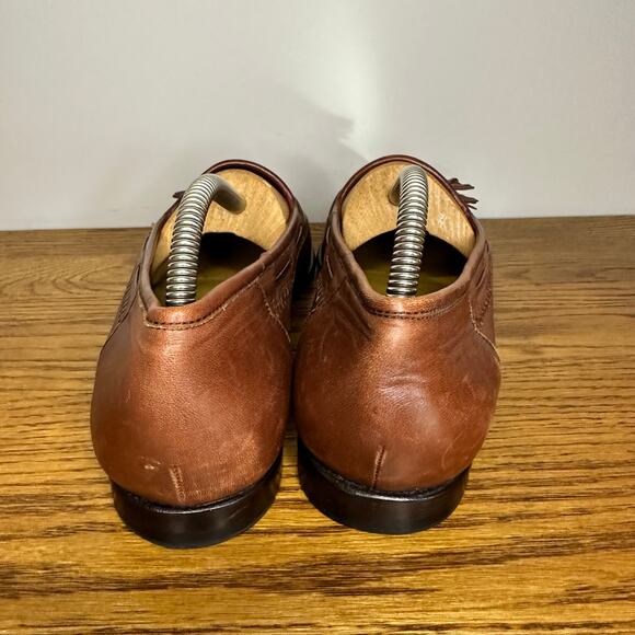 Magnanni Mens Casual Dress Shoes Soft Brown Leather Tassel Loafers Size 8 M - Picture 4 of 7